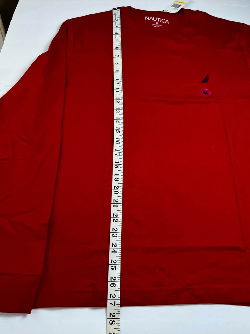 Nautica NWT Red Long-Sleeve Tee M $15 - Picture 8 of 10